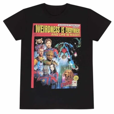 Afbeelding van Henry Tiger Marvel Guardians OF THE Galaxy Magazine Tshirt print, Heren, Maat: Small, Black