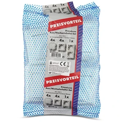 Afbeelding van REV Ritter 0510345992 PrimaLuxe Lichtschakelaar Uit wisselschakelaarset, 4 delig, wit Schakelaar