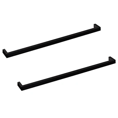 Afbeelding van 2 stuks handdoekhouder ATLANTA Lengte 413 mm Boorgatafstand 400 zwart mat gebruineerd voor wand / kastmontage van SOTECH