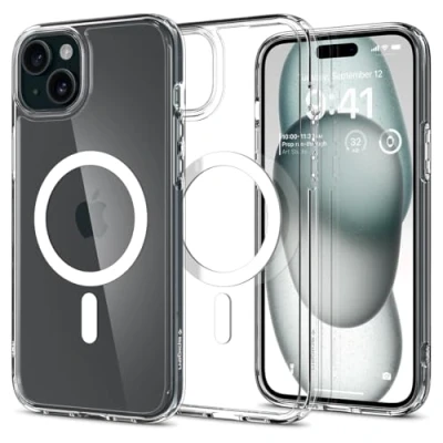 Afbeelding van Spigen Ultra Hybrid Mag Case Apple iPhone 15 Plus (White) Magfit ACS06660