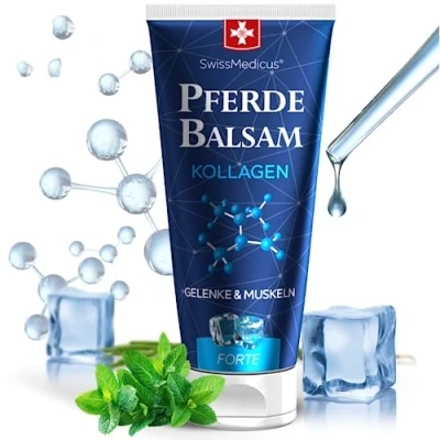 Afbeelding van Extra Paardenbalsem met Collageen en Hyaluronzuur Verkoelende Natuurlijke Kruidenzalf voor Lichaamstherapie Pijnstilling in het Bewegingsapparaat MSM Magnesium Bio Actief Silicium 200 ml