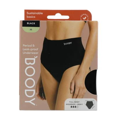 Afbeelding van Boody Menstruatieondergoed Tailleslip Zwart Normaal/hevi 1st