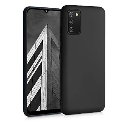Afbeelding van kwmobile telefoonhoesje compatibel met Samsung Galaxy A02s hoesje Zachte case voor smartphone Back cover in mat zwart