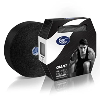 Afbeelding van CureTape® Giant Sports Zwart kinesiotape Extra kleefkracht 5cm x 31,5m