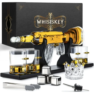 Afbeelding van Whisiskey Whiskey Karaf AK 47 Luxe Whisky Set 1 L Decanteer Incl. Accessoires
