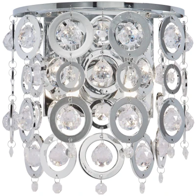 Afbeelding van Searchlight Nova Wandverlichting Met Trekschakelaar 23 X 25 Cm Chroom