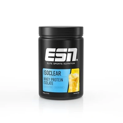 Afbeelding van ESN ISOCLEAR Whey Isolate Proteïnepoeder, Lemon Iced Tea, 908 g, 30 Porties Heldere Wei Poeder Lactosevrij Voor Spieropbouw en Herstel, Gemaakt in Duitsland, Laboratorium Getest