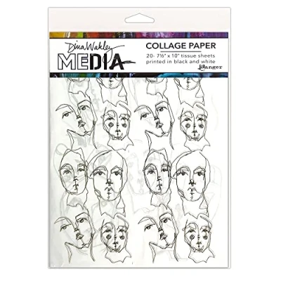 Afbeelding van Ranger Dina Wakley MEdia Collage Tissue Church Doodles (2x10pcs) (MDA77862)