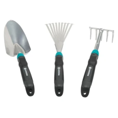 Afbeelding van GARDENA Comfort kleingereedschapset: ideale set voor bloemenperken en balkons bestaande uit een bloemenschop, kleine bezem bloemenhark (8964 60)