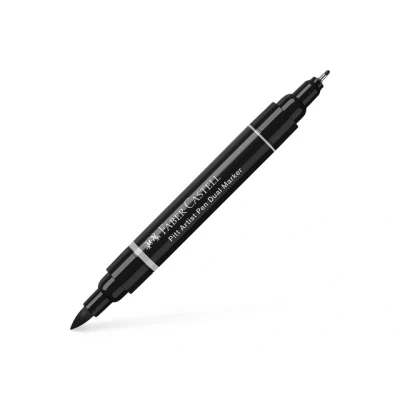 Afbeelding van 4x Tekenstift Faber Castell Pitt Artist Pen duo marker 199 zwart