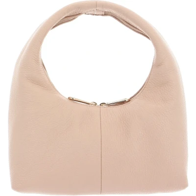 Afbeelding van MANDARINA DUCK Leren Handtas Mellow Leather Hobo Lamb&#039;s Wool Zalmroze