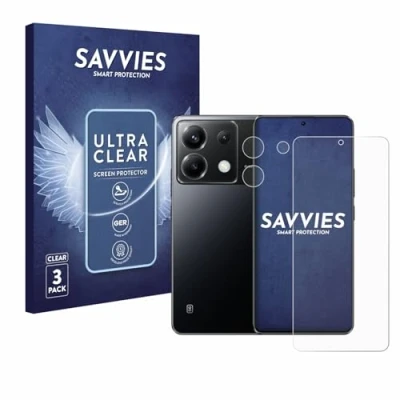 Afbeelding van Savvies Screenprotector voor Xiaomi Poco X6 (Voor+Camera) Folie Beschermfolie transparant (6 Stuks)