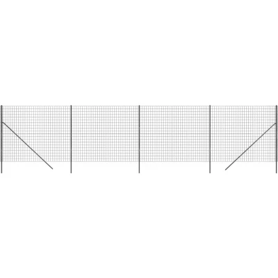 Afbeelding van vidaXL Draadgaashek 1,4x10 m gegalvaniseerd staal antracietkleurig