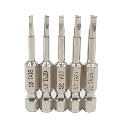 Afbeelding van 5 stks 1/4 &quot;Hex Shank Magnetische S2 Staal Driehoek Hoofd Schroevendraaier Bits 50mm