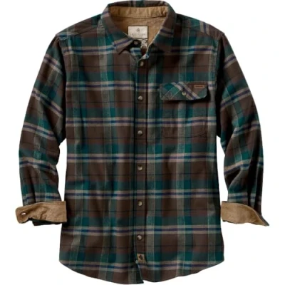 Afbeelding van Legendary Whitetails Heren Buck Camp Flanel, Lange Mouw Plaid Button Down Casual Shirt, Corduroy Manchetten, Smoky Mountain Plaid, L