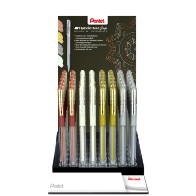 Afbeelding van Gelschrijver Pentel K118 0.3mm display à 4 kleuren