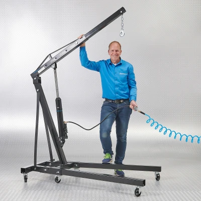 Afbeelding van Datona Werkplaatskraan Hydraulisch En Pneumatisch 2 Ton Zwart