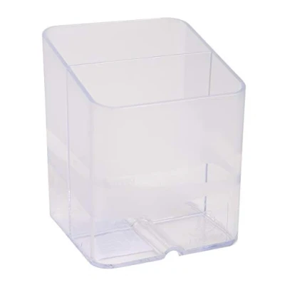 Afbeelding van Exacompta ref. 67723D Doos Met 10 Pennenhouders PEN CUBE OFFICE 2 vakken van verschillende grootte en hoogte Afmetingen: 7,4x7,4x9,3 cm Kleur Kristal