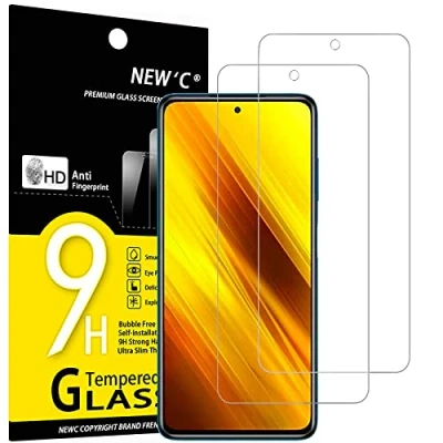 Afbeelding van NEW&#039;C 2 Stuks, Screen Protector voor Xiaomi Poco X3 / Pro/Poco NFC, Gehard Glass Schermbeschermer Film 0.33 mm ultra transparant, resistent