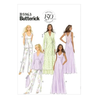 Afbeelding van Butterick BTK 5963 E5 (14 16 18 20 22) B5963 naaipatroon om te naaien, elegant, extravagant, modieus