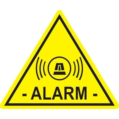 Afbeelding van 5 stuks stickers alarm, iSecur, alarmbeveiligd, 5x4cm, art. hin_459 binnen, let op, waarschuwing voor alarminstallatie, binnenklevend ramen, huis, auto, vrachtwagen, bouwmachines