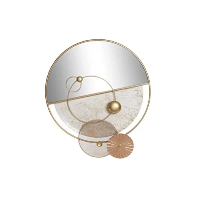 Afbeelding van Wandspiegel DKD Home Decor Gouden Metaal Wit Modern (65 x 7,6 76 cm)