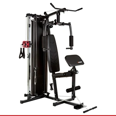 Afbeelding van HAMMER Ferrum TX2 Krachtstation, trainingsstation met treksysteem, uitgebreide accessoireset, oefeningen voor buik, rug &amp; co, meer dan 45 oefenmogelijkheden, 150 x 120 198 cm