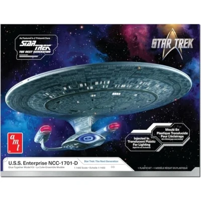 Afbeelding van AMT Star Trek: de volgende generatie U.S.S. Enterprise NCC 1701 D 1:1400 schaalmodelkit