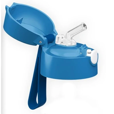 Afbeelding van Jarlson® reservedeksel voor Charli en Mali drinkfles, geschikt 350 ml 500 fles, reserveonderdelen, (rietje), blauw
