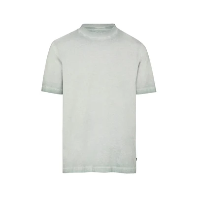 Afbeelding van QS Rundhals MIT Garment DYE Tshirt basic, Heren, Maat: Small, Salbeigrün