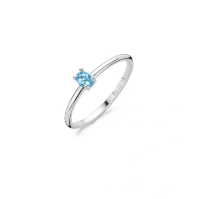 Afbeelding van Blush 1204WBT/54 Dames Ring Blauw/Witgoud Maat 54