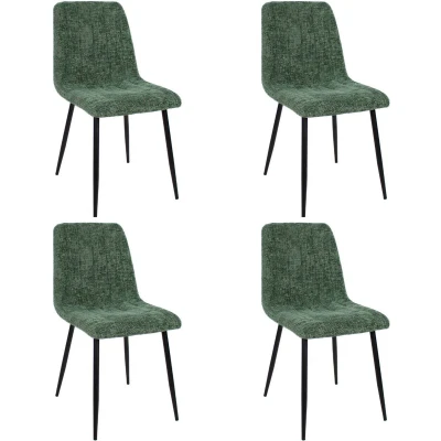 Afbeelding van Set van 4 Kick eetkamerstoel Sem Groen