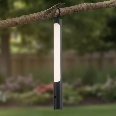 Afbeelding van Lindby Terraslampen met dimmer 1licht Kunststof (ABS) H: 52.3 cm donkergrijs, wit Inclusief lichtbron