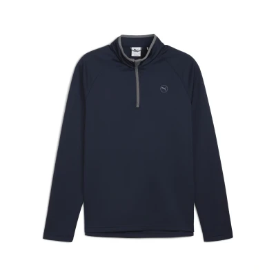 Afbeelding van Wafelfleece top met kwartrits voor Heren, Blauw, Maat 5XL PUMA