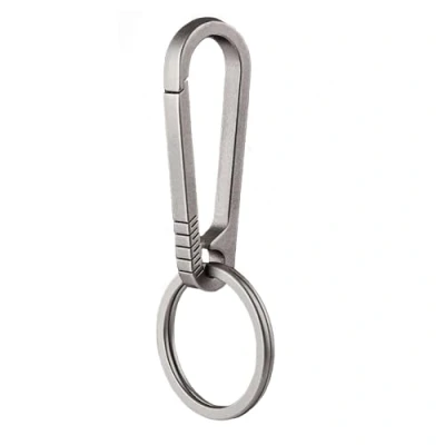 Afbeelding van luckaide Titanium karabijnhaak, klein met sleutelring, mini karabijnhaak klimmen, sleutelhanger voor outdoor camping sleutelring clip