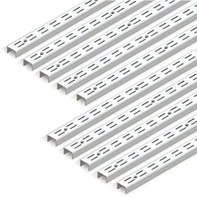 Afbeelding van Emuca Lijstprofiel, dubbele boring, doorlaat 32 mm voor plankhoek L set van 10 stuks, wit, 951