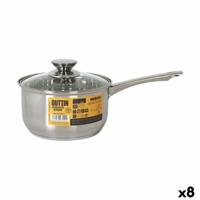 Afbeelding van Sauspan met deksel Quttin New Neron Staal 35 x 19,5 10,5 cm (8 Stuks)