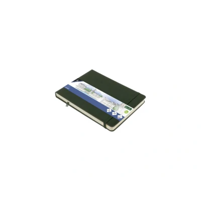 Afbeelding van Schetsboek Kangaro A5 landscape forest green PU HC 80 vel 140gr roomwi