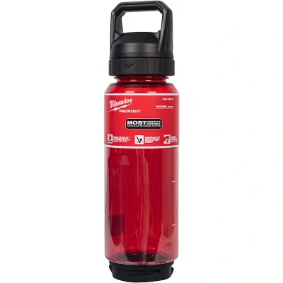 Afbeelding van Milwaukee PACKOUT™ Plastic Fles met Drinkdop 1005 ml Rood 4932498637