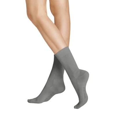 Afbeelding van HUDSON Dames Relax Cotton drukvrije tailleband sokken, Slate Gray 0106, 35 38 EU