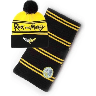 Afbeelding van Rick and Morty Banana Beanie &amp; Scarf Gift Set