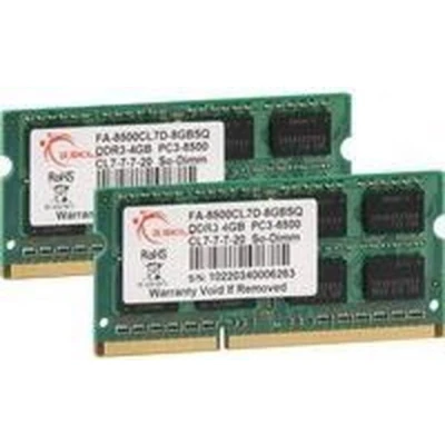 Afbeelding van G.Skill PC3 8500 werkgeheugen 8 GB (1066 MHz, 204 polig) DDR3 RAM Kit