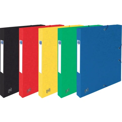 Afbeelding van Elba elastobox Oxford Top File+ rug van 2,5 cm, geassorteerde kleuren 12 stuks