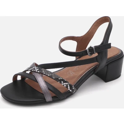 Afbeelding van Marco Tozzi Dames Sandalette 28223 098 Zwart/Combi Maat 39