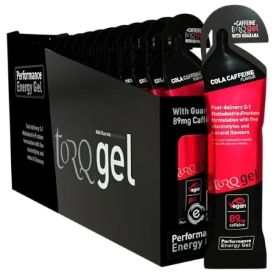 Afbeelding van Torq 89g Cola Cafeïne Met Guarana Energy Gels Doos 15 Eenheden Transparant