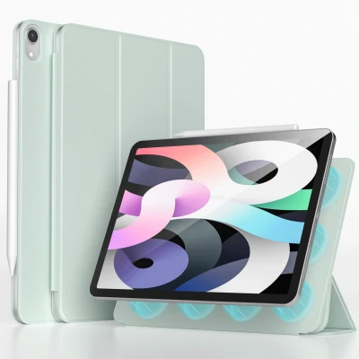 Afbeelding van Apple iPad Air 2022 Hoes: iMoshion Magnetic Bookcase Lichtgroen Kunstleder Tablet Hoezen