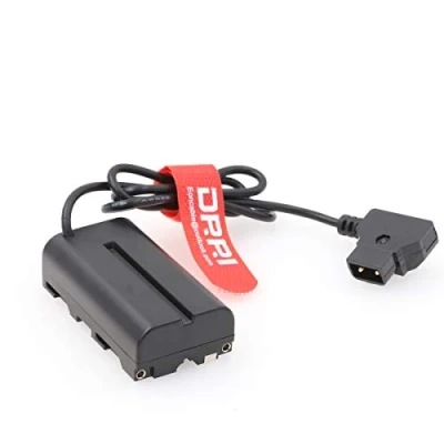 Afbeelding van DRRI NP F Dummy Batterij DC Koppeling Dtap Adapterkabel voor Sony F990 F970 F960 F770 F750 F550