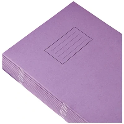 Afbeelding van Silvine Oefenboek gelijnd met marge A4 paars (Pack van 10), 9x7