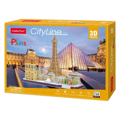 Afbeelding van Cubic Fun 3D Puzzel City Line Parijs 1 stuk