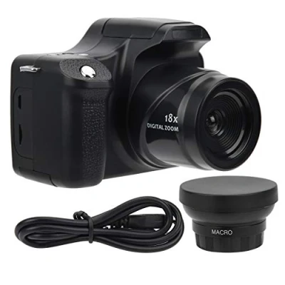 Afbeelding van Digitale camera, 3,0 inch LCD scherm 18x zoom HD SLR camera 24 MP foto opnamen 1500 mAh batterij met grote capaciteit Videocamera, voor / video opname(Standaard + groothoeklens)